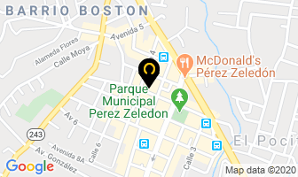 Mapa de Huellas Centro Medico Veterinario en Pérez Zeledón