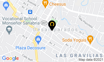 Mapa de Laboratorio Clinico Lambda S.a en Desamparados