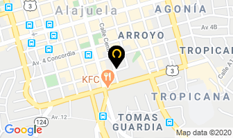 Mapa de Laboratorio Clínico Oreamuno en Alajuela
