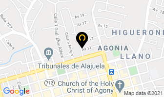 Mapa de Psicología General en Alajuela