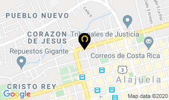 Mapa de Repuestos Carrillo en Alajuela