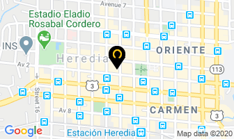 Mapa de Rodríguez Y Vega Bienes Raíces Heredia en Heredia