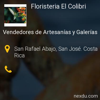 Floristeria El Colibri en San Rafael Abajo - Teléfonos y Dirección