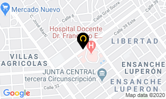 Mapa de Dimed. F. G. en Santo Domingo
