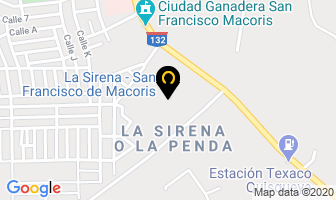 Mapa de La Sirena en San Francisco de Macorís