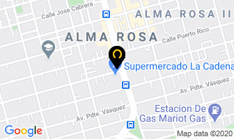 Mapa de Oeste Taxi en Santo Domingo Este