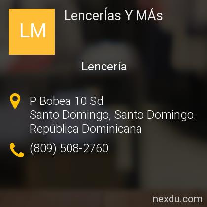 LencerÍas Y MÁs en Santo Domingo - Teléfonos y Dirección