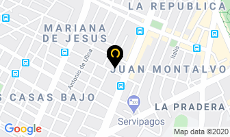 Mapa de Banquetes Y Recepciones Burbujas en Quito