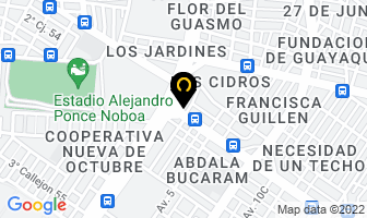 Mapa de Cajas Fuertes The Master Services en Guayaquil