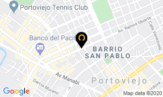 Mapa de Clinica Electronica en Portoviejo