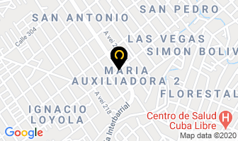 Mapa de Clinica Virgen De Guadelupe en Manta