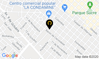 Mapa de Consultorio Dental en Riobamba