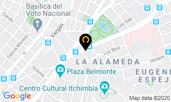 Mapa de Cruz Roja Ecuatoriana en Quito