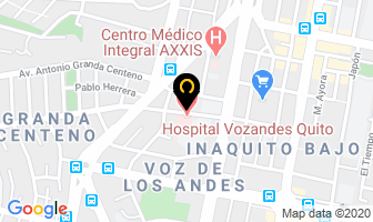 Mapa de Hospital Vozandes en Quito