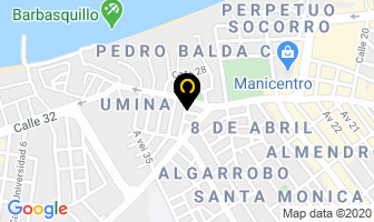 Mapa de Hostal “Casalatina” Alojamiento Familiar en Manta