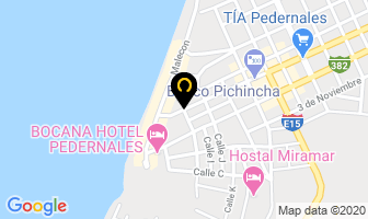 Mapa de Hostal La Ola en Pedernales