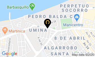 Mapa de Hotel Playa Murcielago en Manta