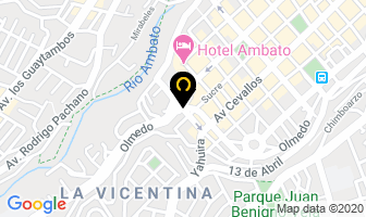 Mapa de Las Cortinas en Ambato