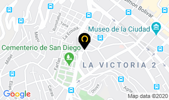 Mapa de “Marmolerias San Diego “ Arte Funerario en Quito