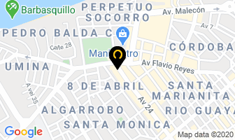 Mapa de Pediatra Dra. Miriam Ponce en Manta