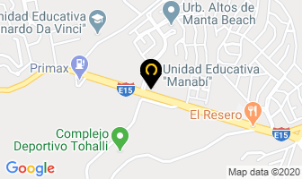 Mapa de Unidad Educativa “Manabí” en Manta