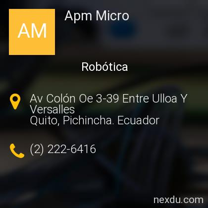 Apm Micro en Quito Tel fonos y Direcci n