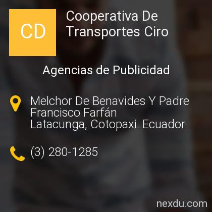 Cooperativa De Transportes Ciro en Latacunga Tel fonos y Direcci n