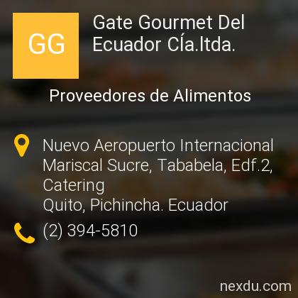 Gate Gourmet Del Ecuador Cia Ltda En Quito Telefonos Y Direccion