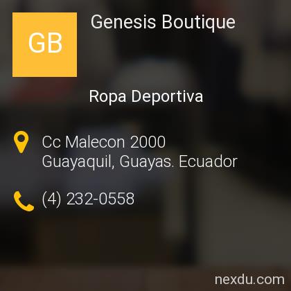 Genesis Boutique en Guayaquil - Teléfonos y Dirección