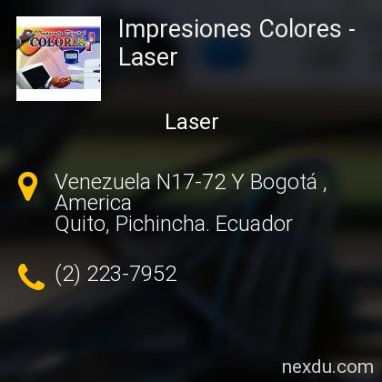 Impresiones Colores - Laser en Quito - Teléfonos y Dirección