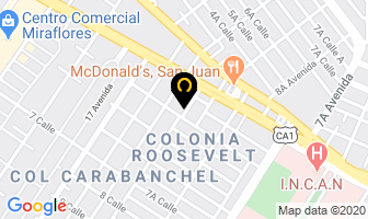 Mapa de Afilatec en Ciudad de Guatemala