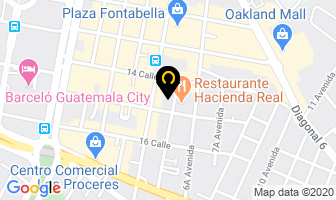 Mapa de Amarosa en Antigua Guatemala