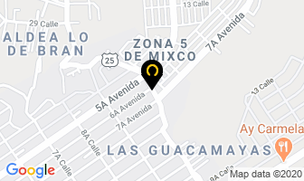 Mapa de Bar Y Restaurante Bambu en Ciudad de Guatemala