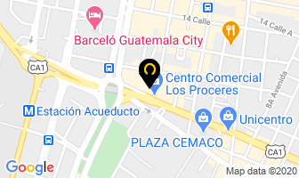 Mapa de Baterias Etc en Ciudad de Guatemala