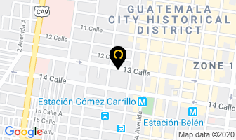 Mapa de Capillas Centroamericanas en Ciudad de Guatemala