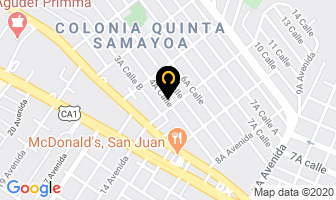 Mapa de Carlos Y Carlos Restaurantes Asociados en Ciudad de Guatemala
