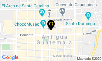 Mapa de Casa Azul en Antigua Guatemala