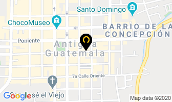 Mapa de Casa Tadeo en Antigua Guatemala