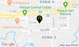 Mapa de Colegio Nuevos Senderos en Cobán