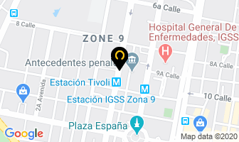 Mapa de Copicentro en Ciudad de Guatemala