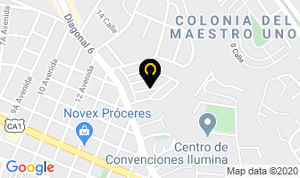 Mapa de Corpoeventos en Ciudad de Guatemala