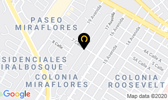 Mapa de Cuatro Direcciones en Ciudad de Guatemala