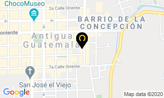 Mapa de El Hostal Bed & Breakfast en Antigua Guatemala
