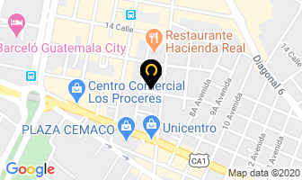 Mapa de Fiesta Standar en Ciudad de Guatemala