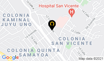 Mapa de Helados Sandy's en Ciudad de Guatemala