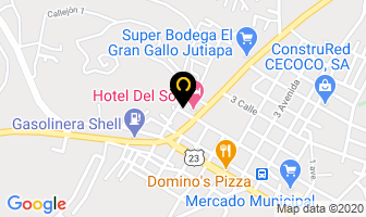 Mapa de Hotel Del Sol en Jutiapa