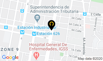 Mapa de Hotel Howard Johnson en Ciudad de Guatemala
