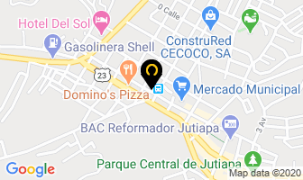 Mapa de Hotel Los Arcos en Jutiapa