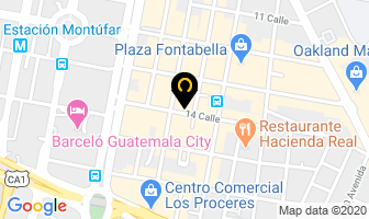 Mapa de Hotel Real Intercontinental Guatemala en Ciudad de Guatemala