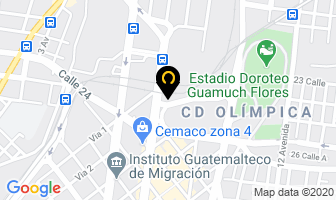 Mapa de Inguat en Ciudad de Guatemala